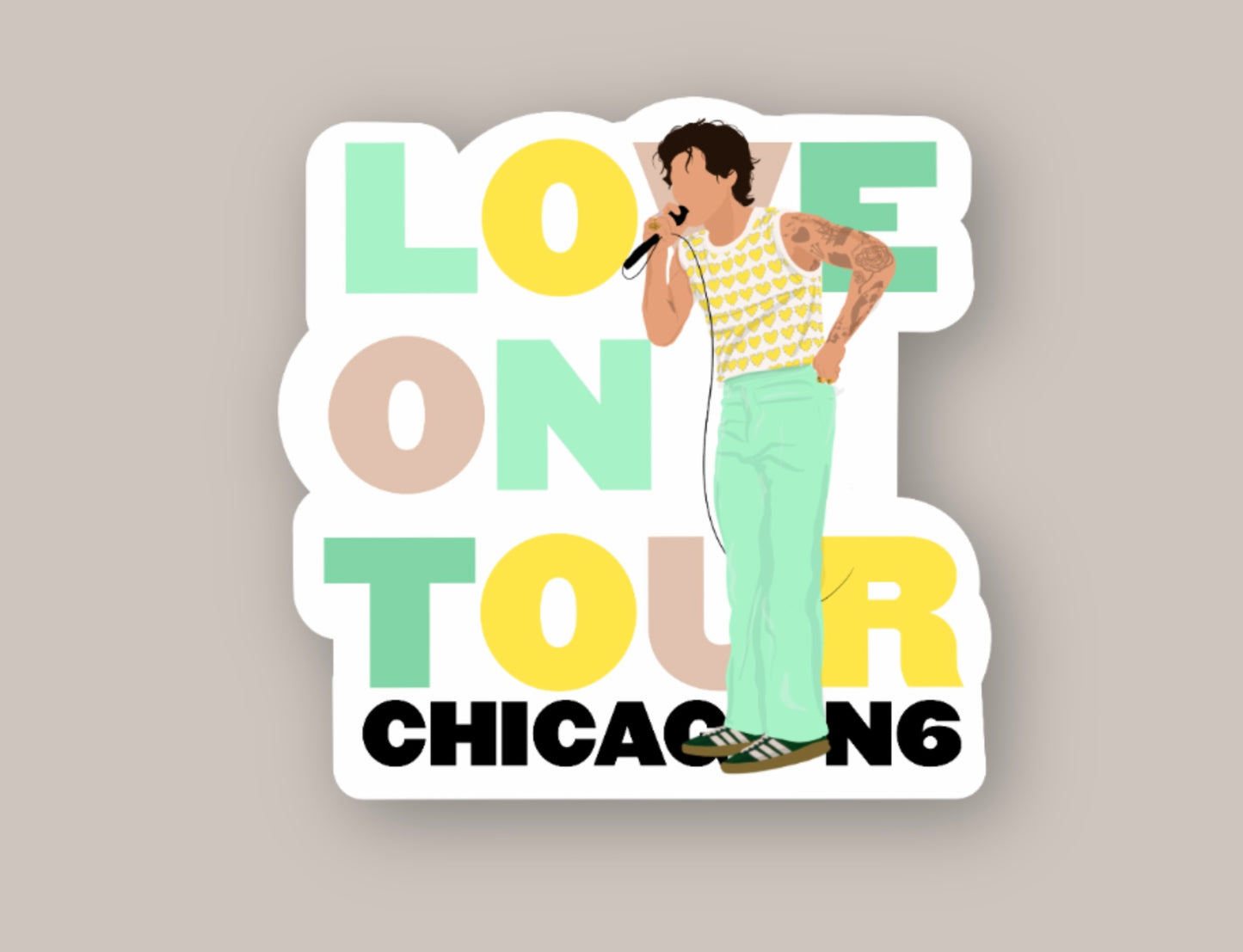 HSLOT22 CHICAGO N6 GLOSSY VINYL STICKER