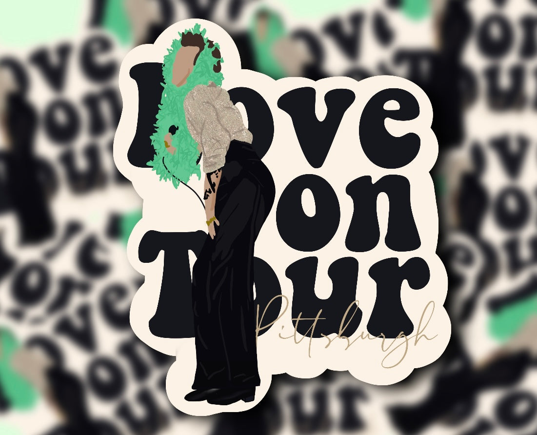 Love on Tour 2021 Outfit Glossy Vinyl Stickers