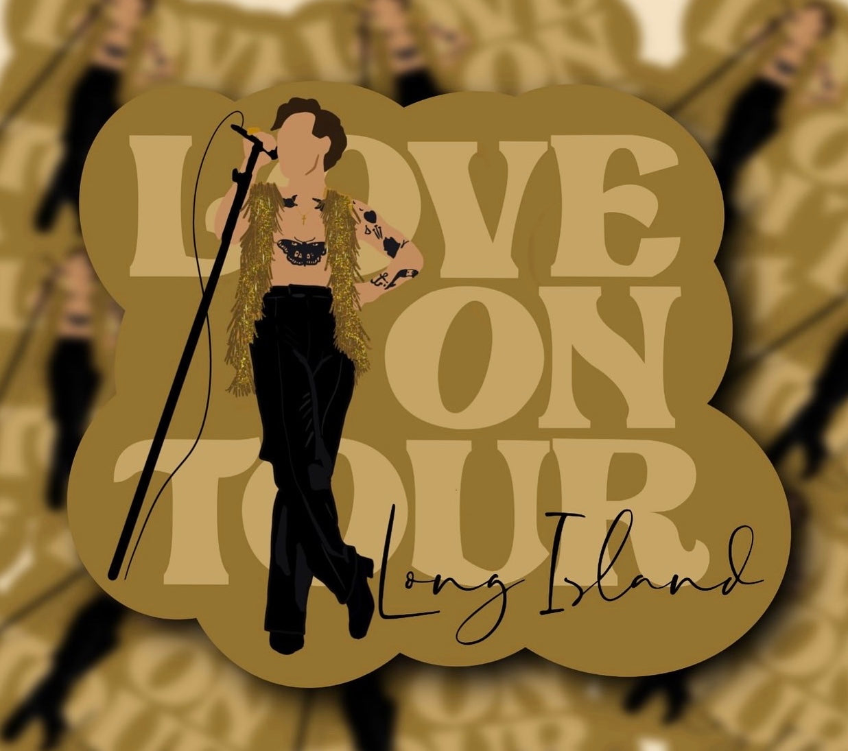 Love on Tour 2021 Outfit Glossy Vinyl Stickers