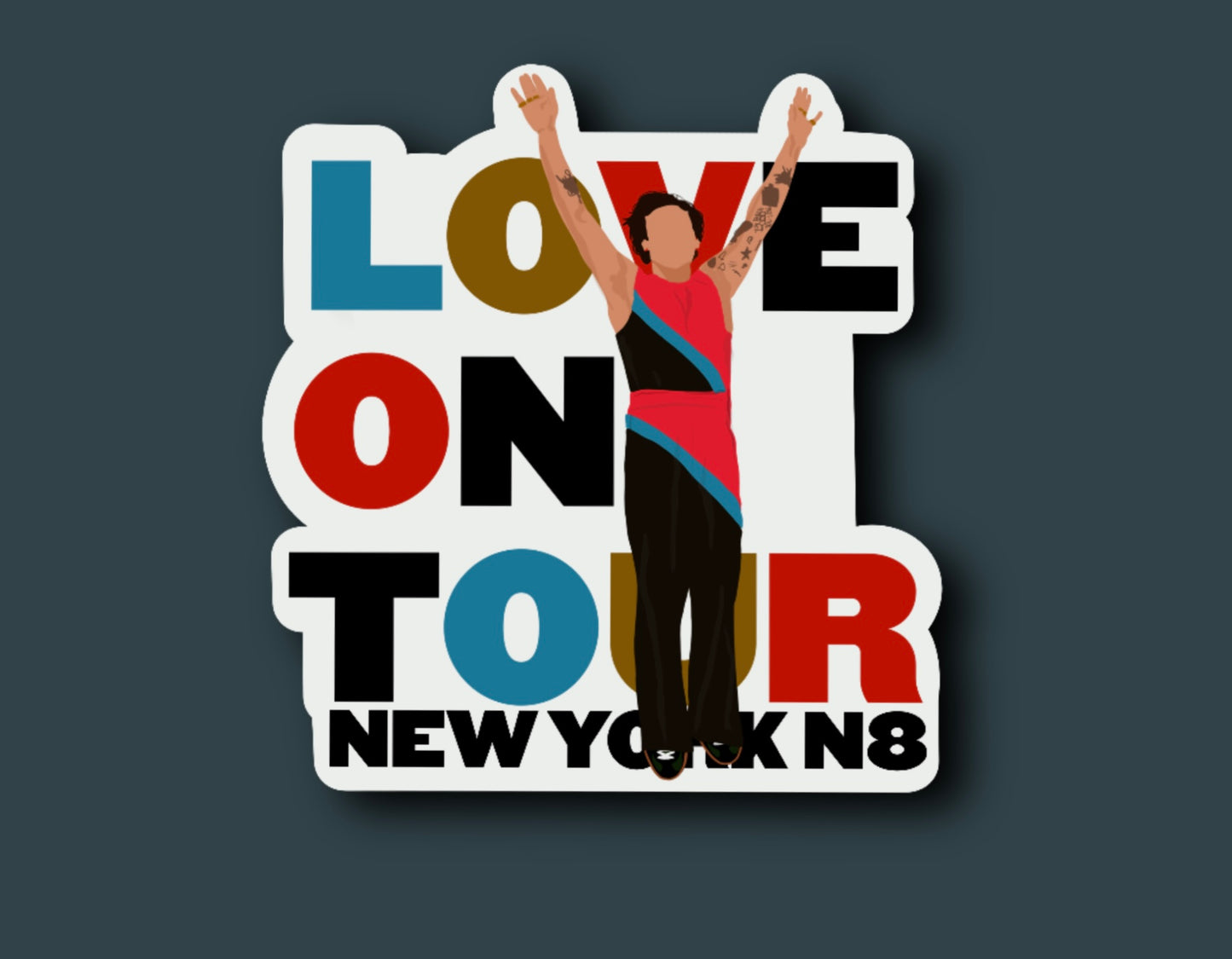 HSLOT22 NEW YORK N8 GLOSSY VINYL STICKER