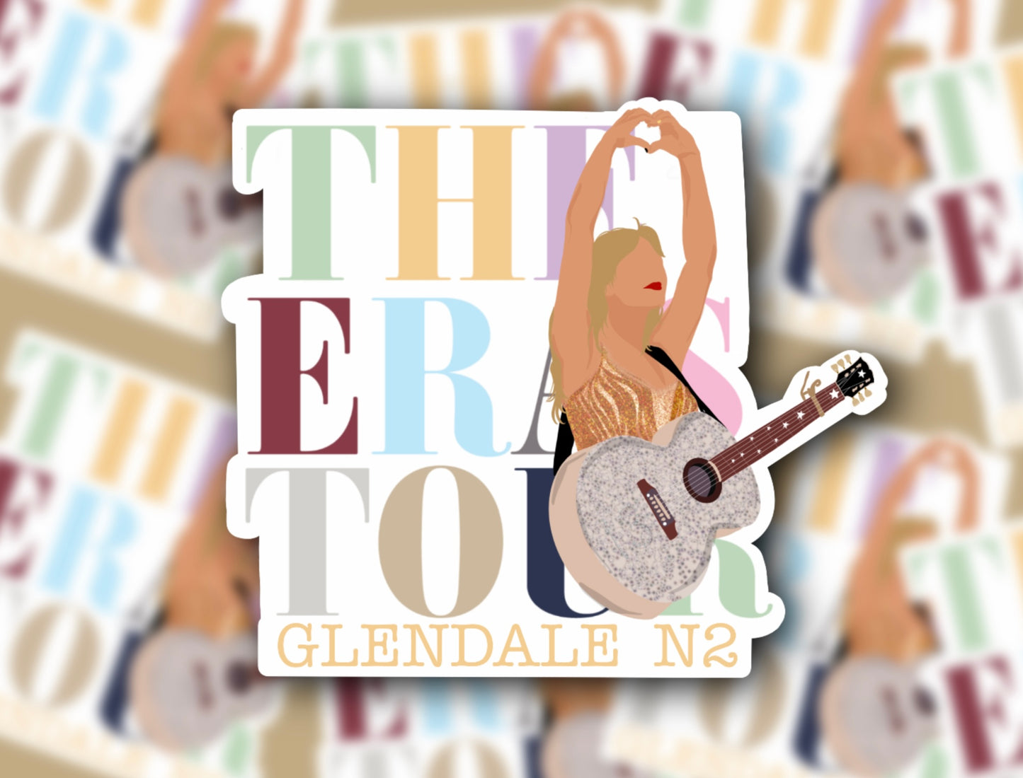 TS ERAS Glendale N2 Glossy Vinyl Sticker