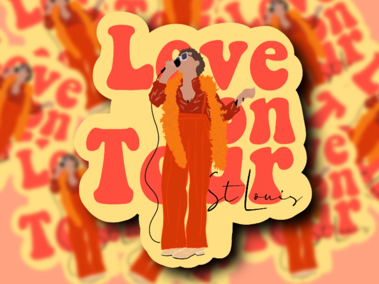 Love on Tour 2021 Outfit Glossy Vinyl Stickers