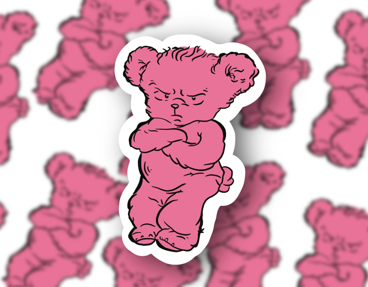 HAHAHA GRUMPY BEAR Glossy Vinyl Sticker