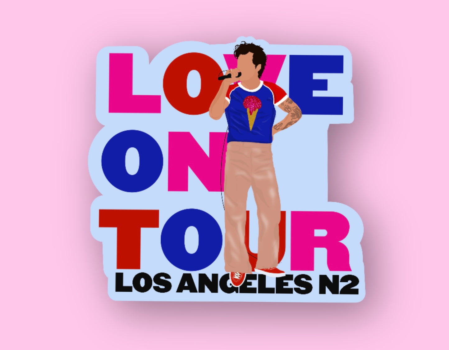 HSLOT22 LOS ANGELES N2 GLOSSY VINYL STICKER