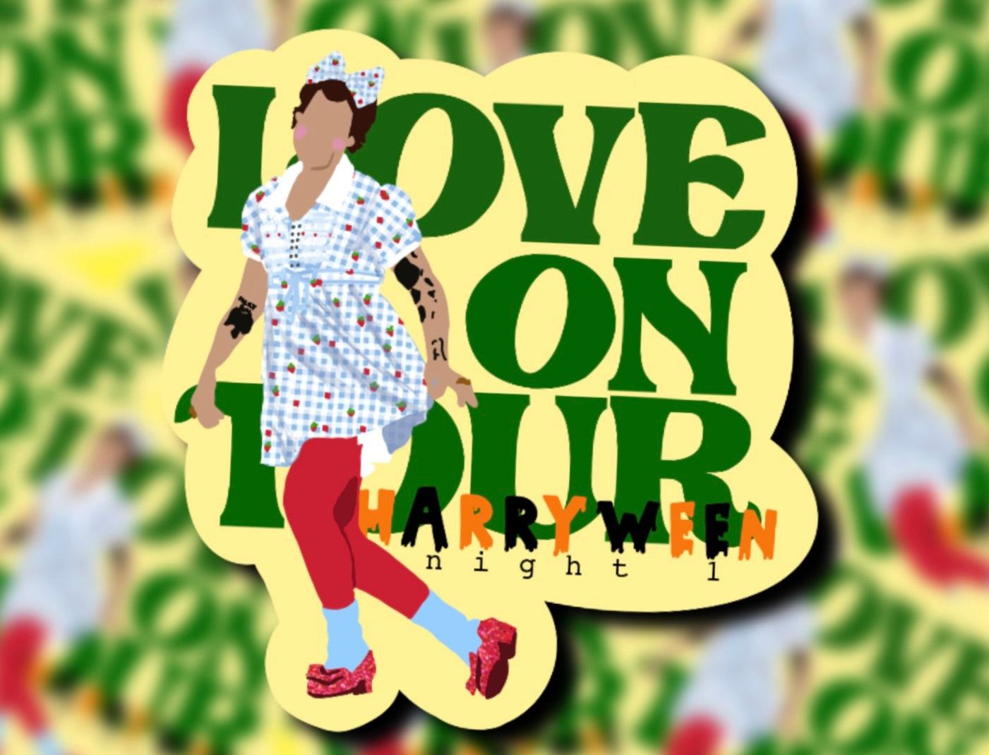 Love on Tour 2021 Outfit Glossy Vinyl Stickers