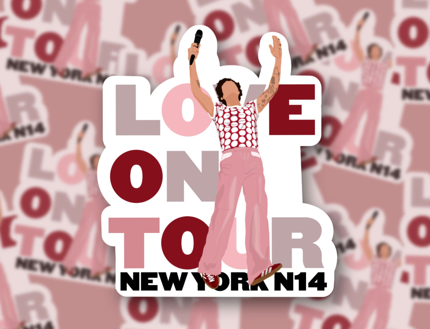 HSLOT22 NEW YORK N14 GLOSSY VINYL STICKER