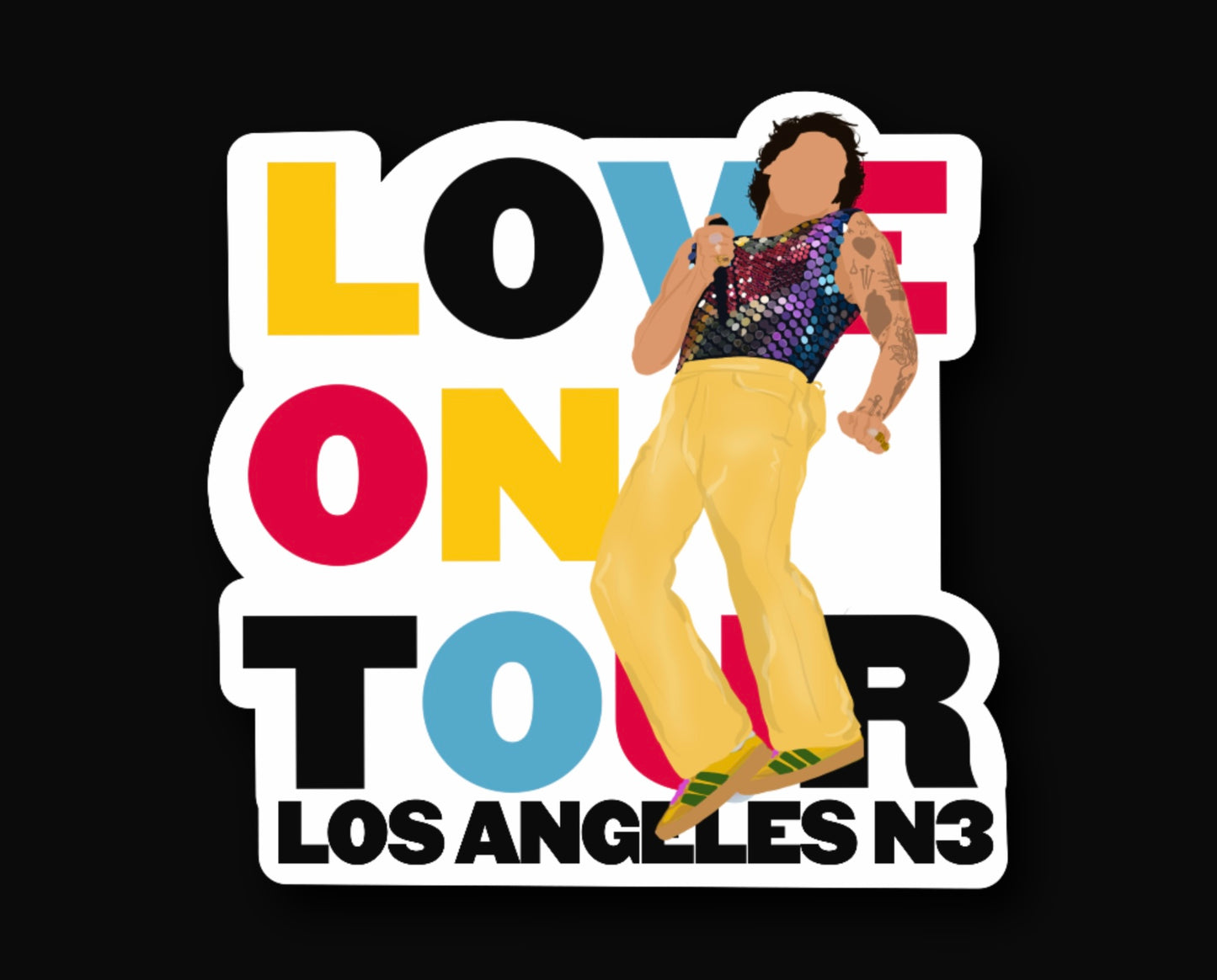 HSLOT22 LOS ANGELES N3 GLOSSY VINYL STICKER