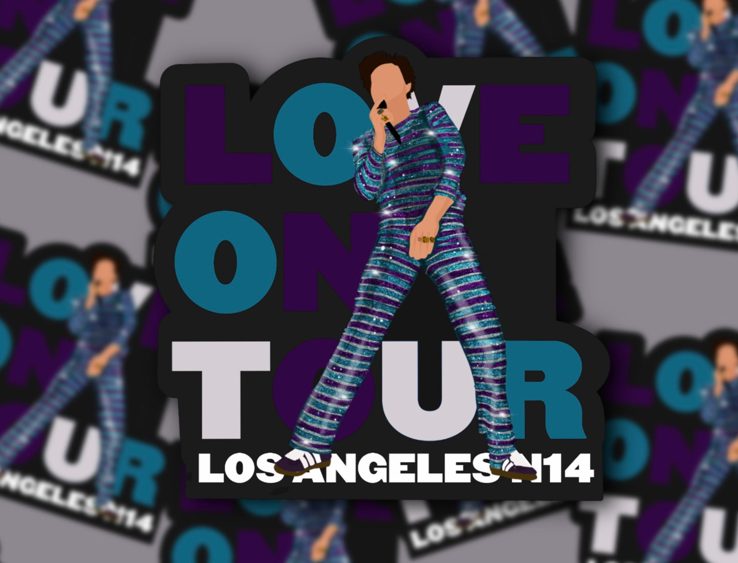 HSLOT23 LOS ANGELES N14 GLOSSY VINYL STICKER