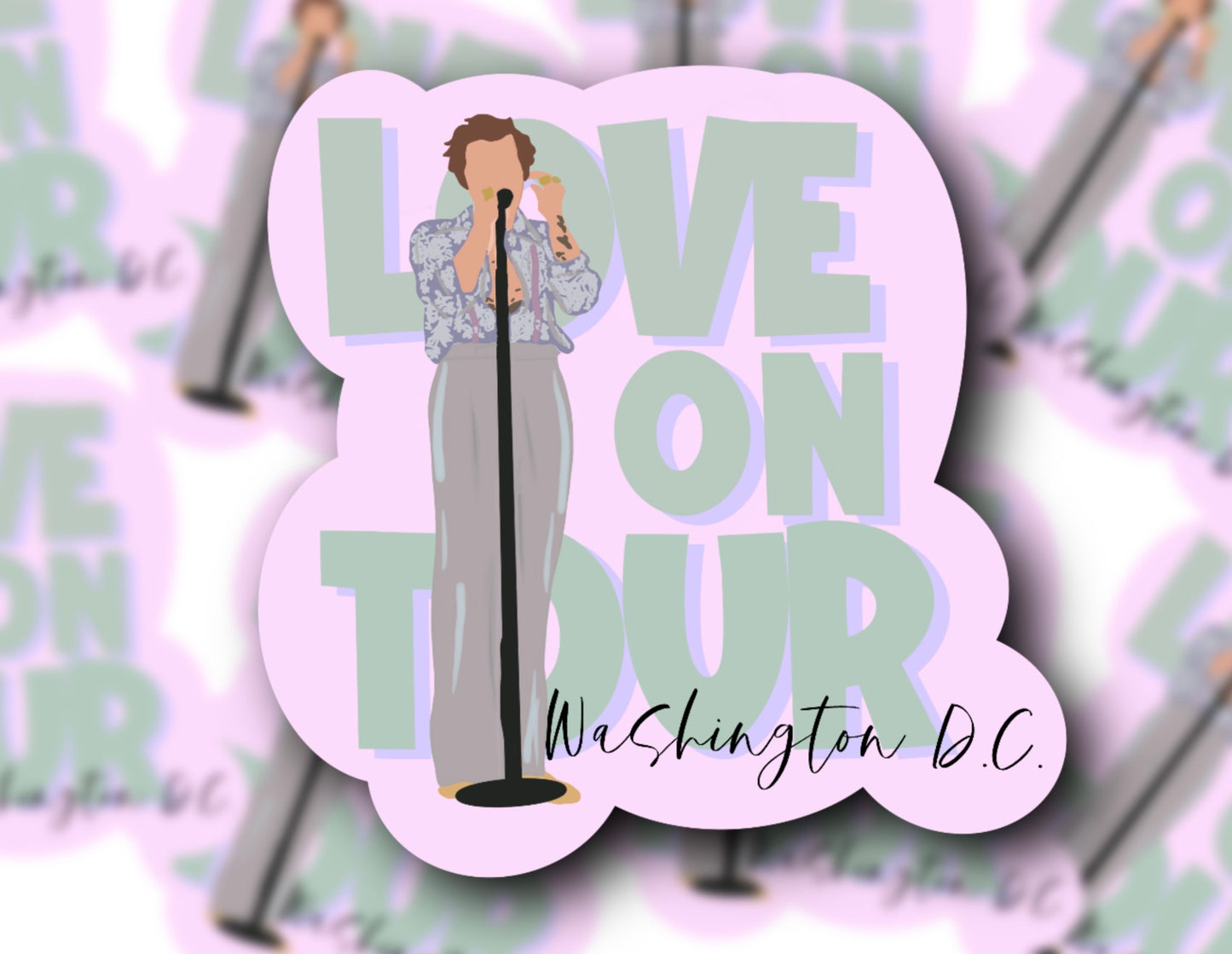 Love on Tour 2021 Outfit Glossy Vinyl Stickers