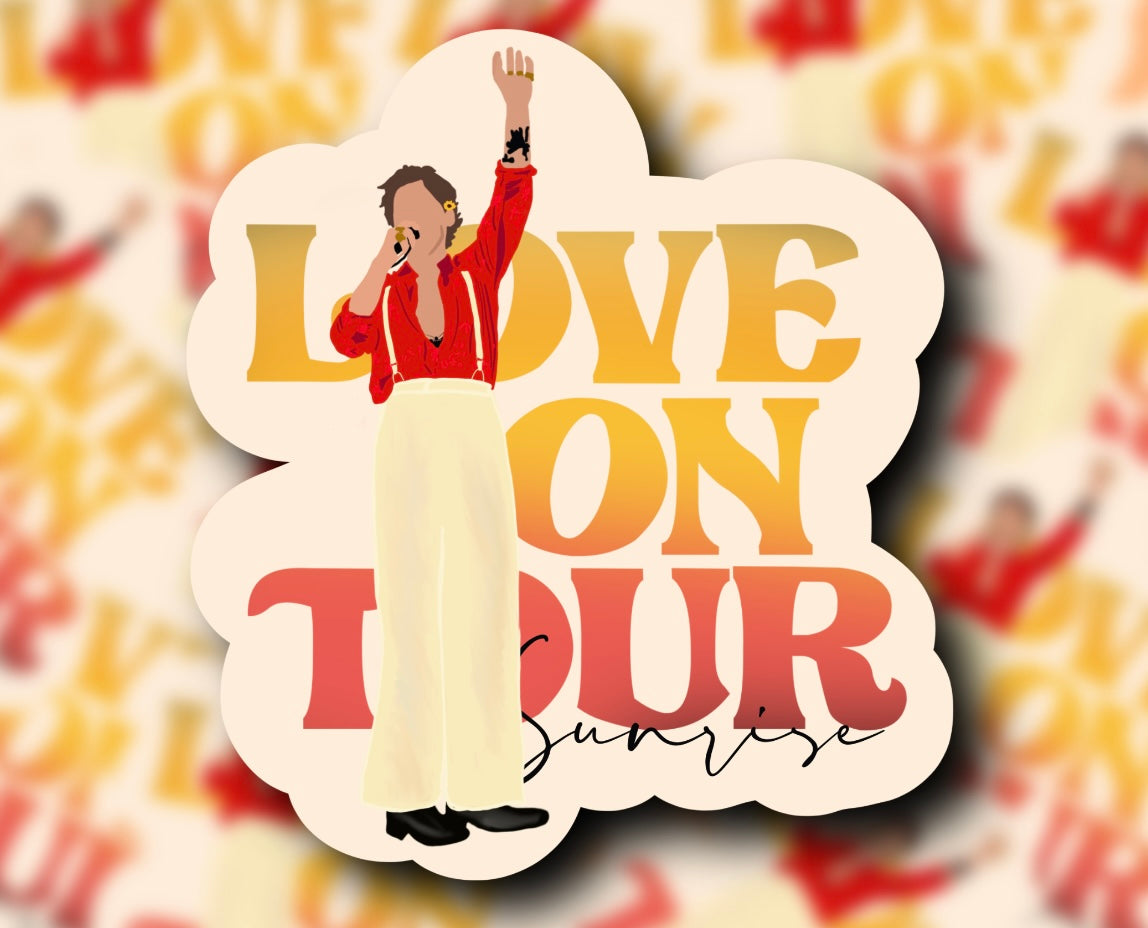 Love on Tour 2021 Outfit Glossy Vinyl Stickers
