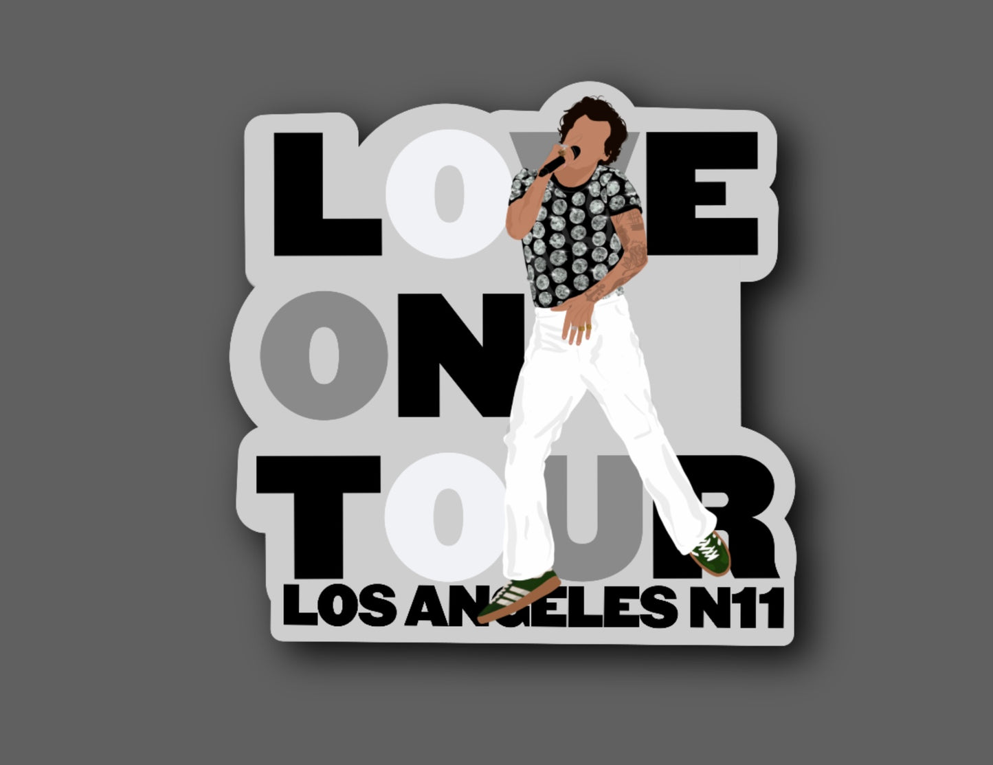 HSLOT22 LOS ANGELES N11 GLOSSY VINYL STICKER