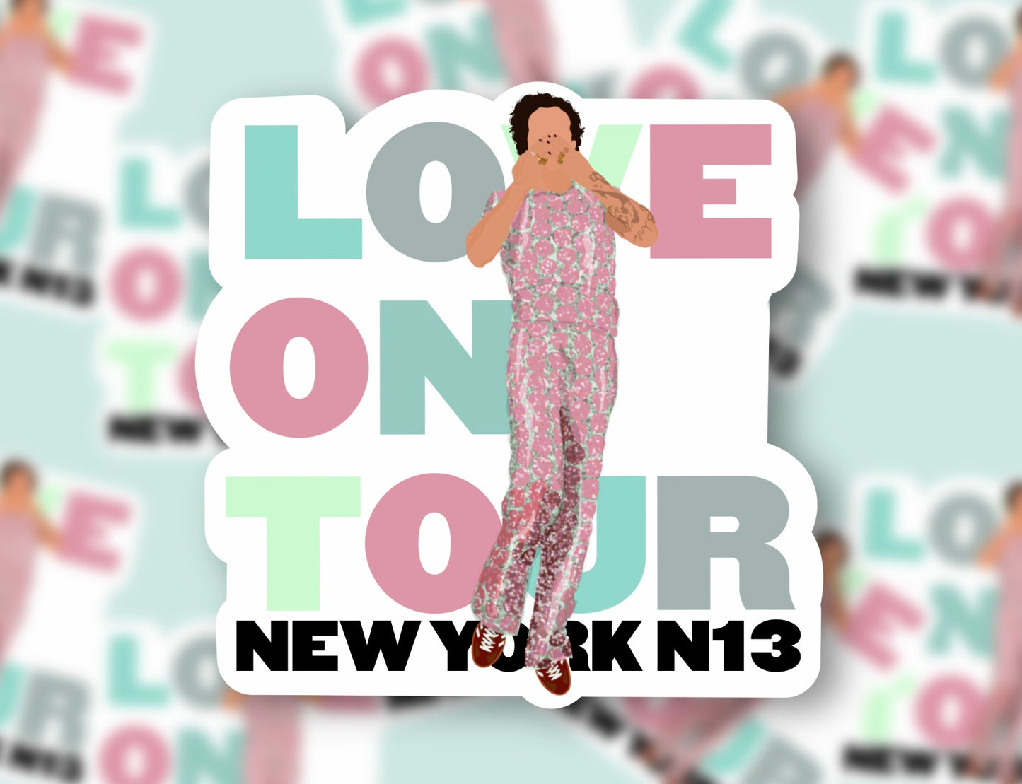 HSLOT22 NEW YORK N13 GLOSSY VINYL STICKER