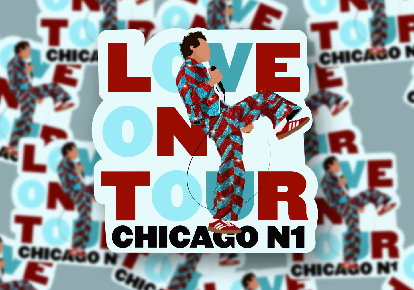 HSLOT22 CHICAGO N1 GLOSSY VINYL STICKER