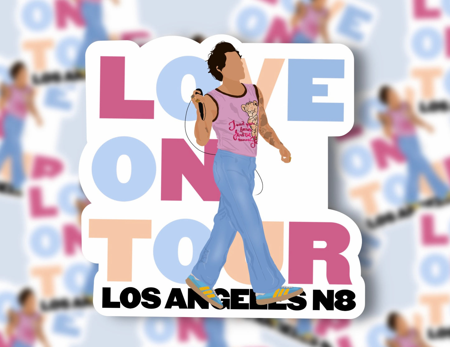 HSLOT22 LOS ANGELES N8 GLOSSY VINYL STICKER