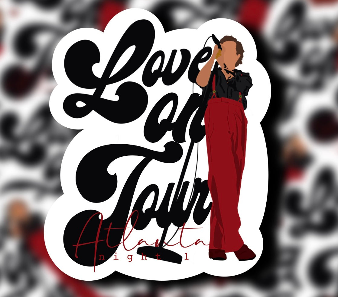 Love on Tour 2021 Outfit Glossy Vinyl Stickers