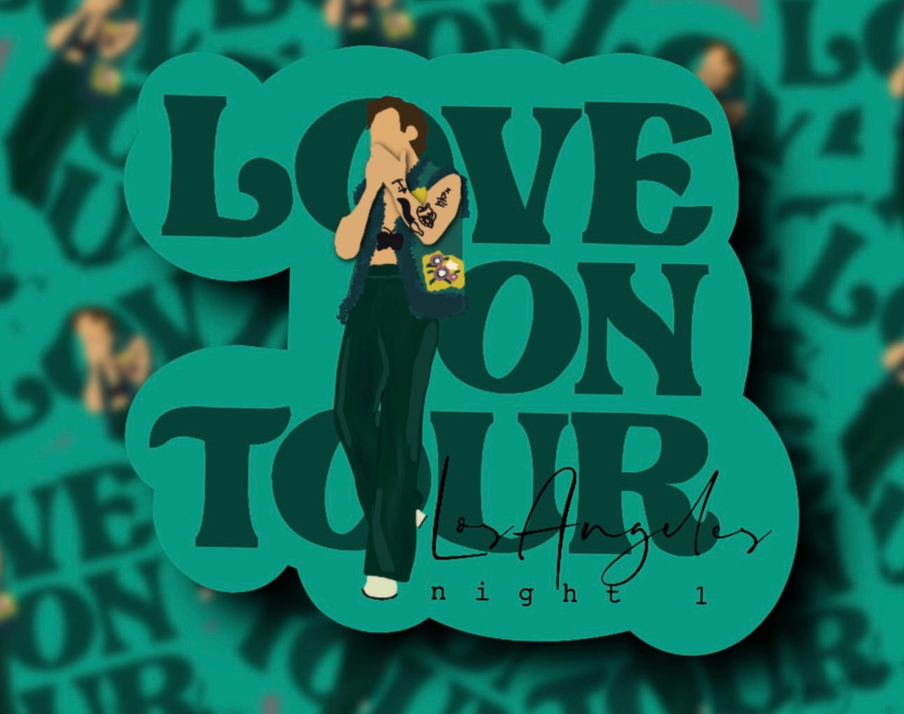 Love on Tour 2021 Outfit Glossy Vinyl Stickers
