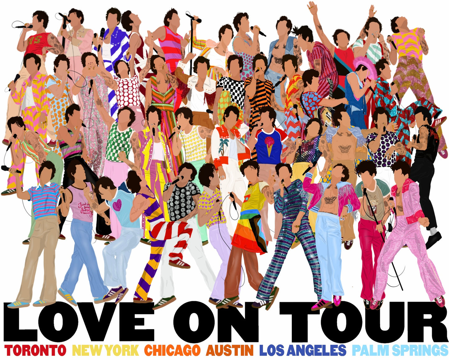 Love On Tour The Residencies 2022-23 Poster, Mini Print, Glossy Vinyl Sticker