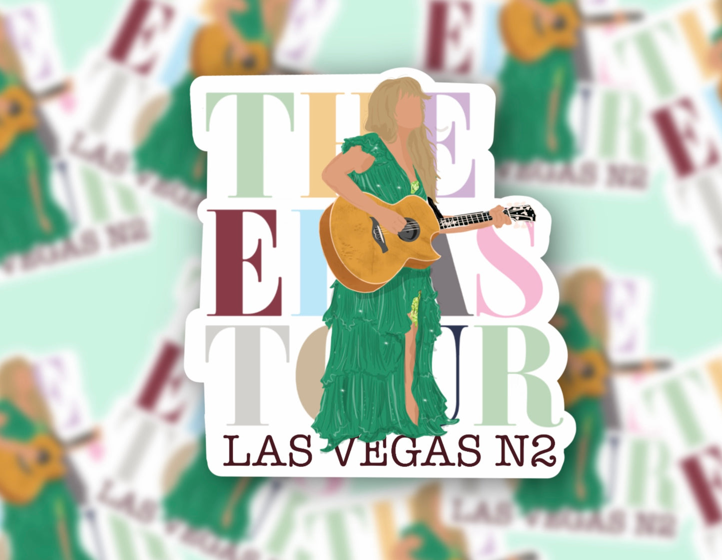 TS ERAS LAS VEGAS N2 GLOSSY VINYL STICKER