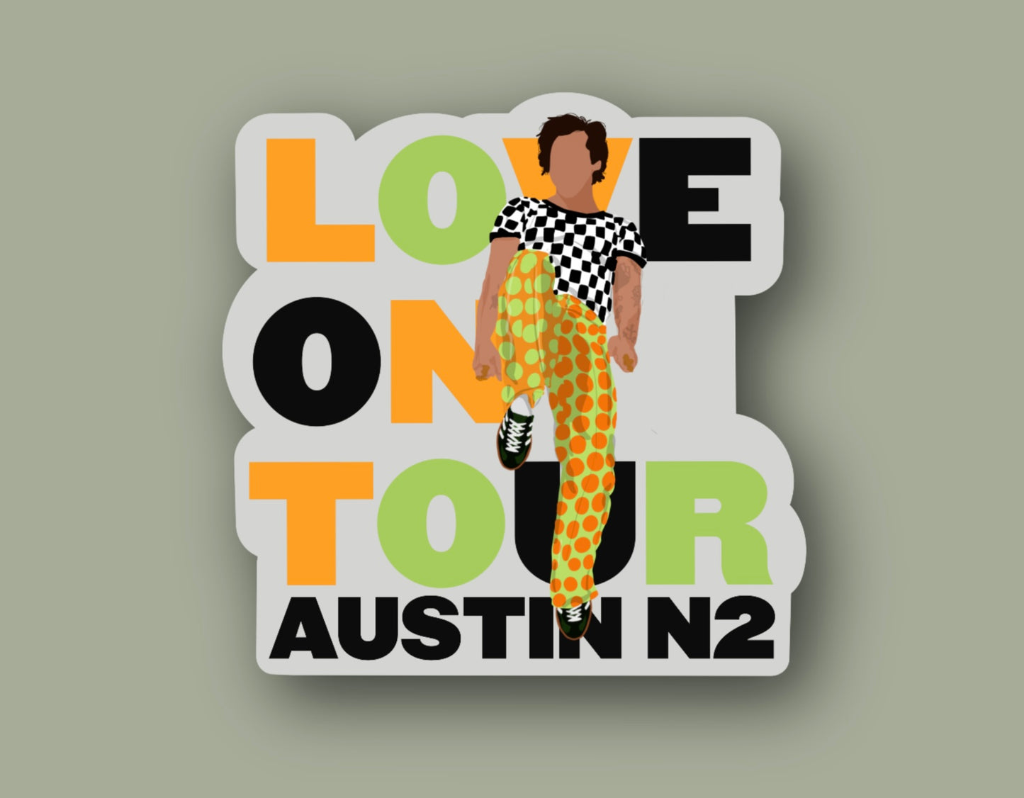 HSLOT22 AUSTIN N2 GLOSSY VINYL STICKER
