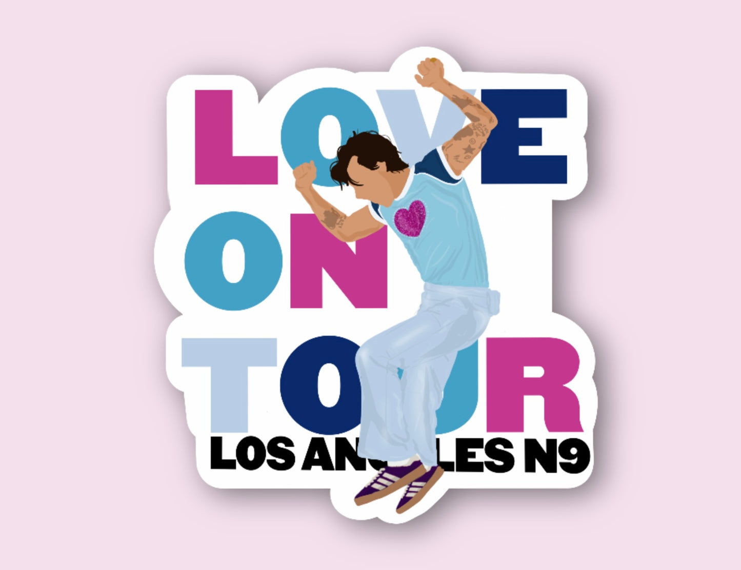 HSLOT22 LOS ANGELES N9 GLOSSY VINYL STICKER