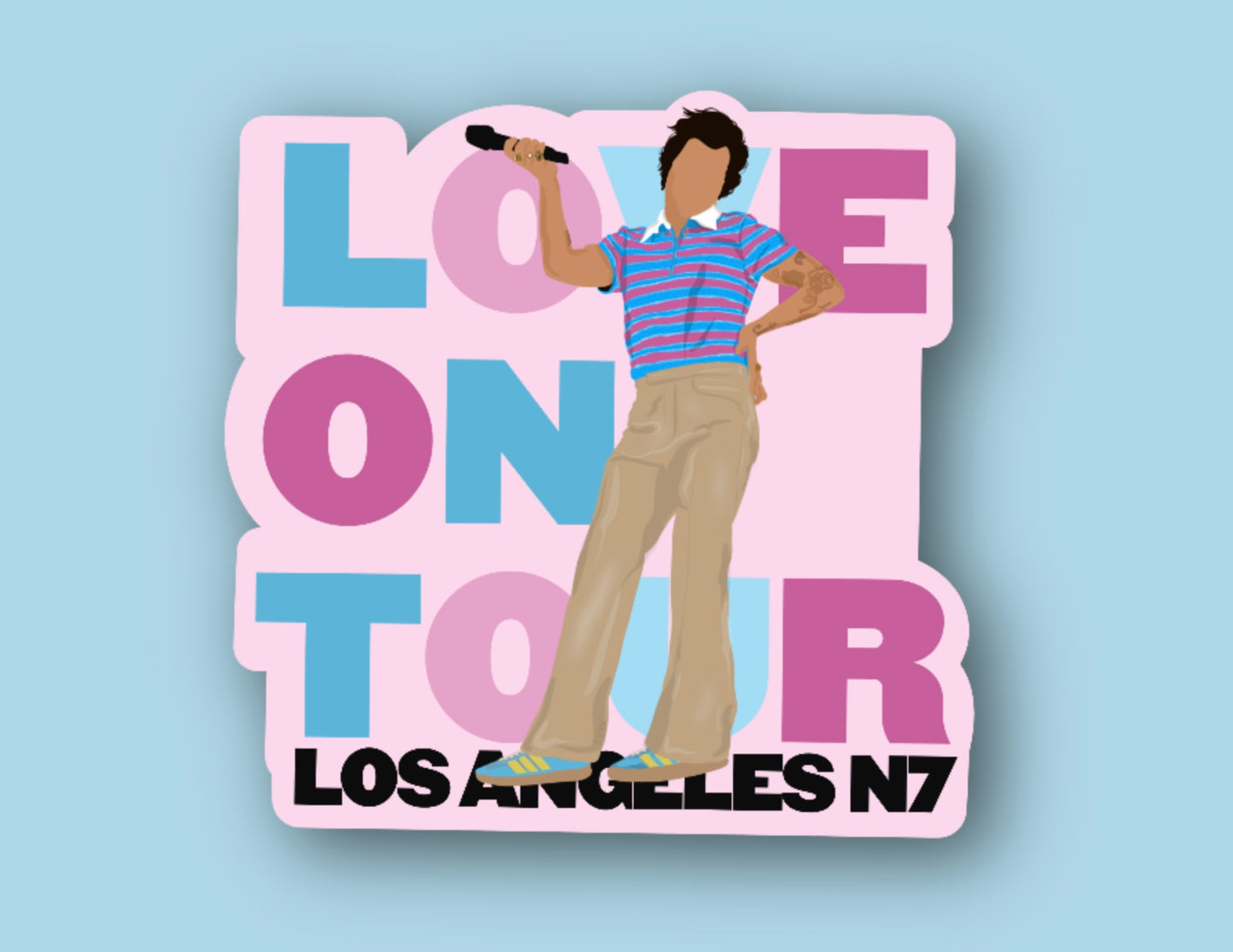 HSLOT22 LOS ANGELES N7 GLOSSY VINYL STICKER