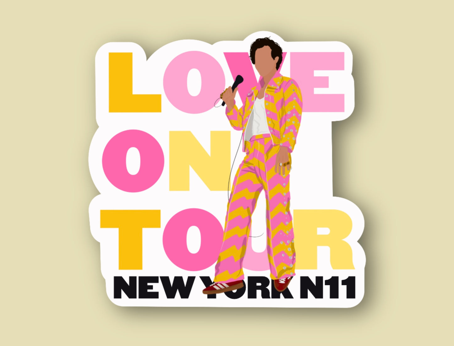 HSLOT22 NEW YORK N11 GLOSSY VINYL STICKER