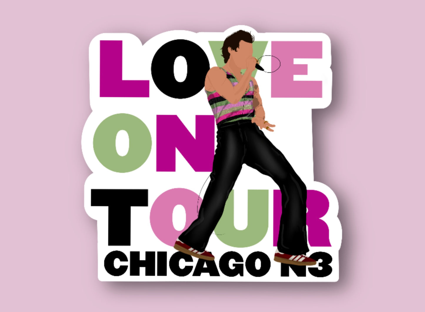 HSLOT22 CHICAGO N3 GLOSSY VINYL STICKER