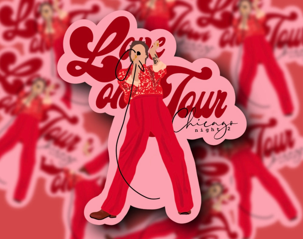 Love on Tour 2021 Outfit Glossy Vinyl Stickers