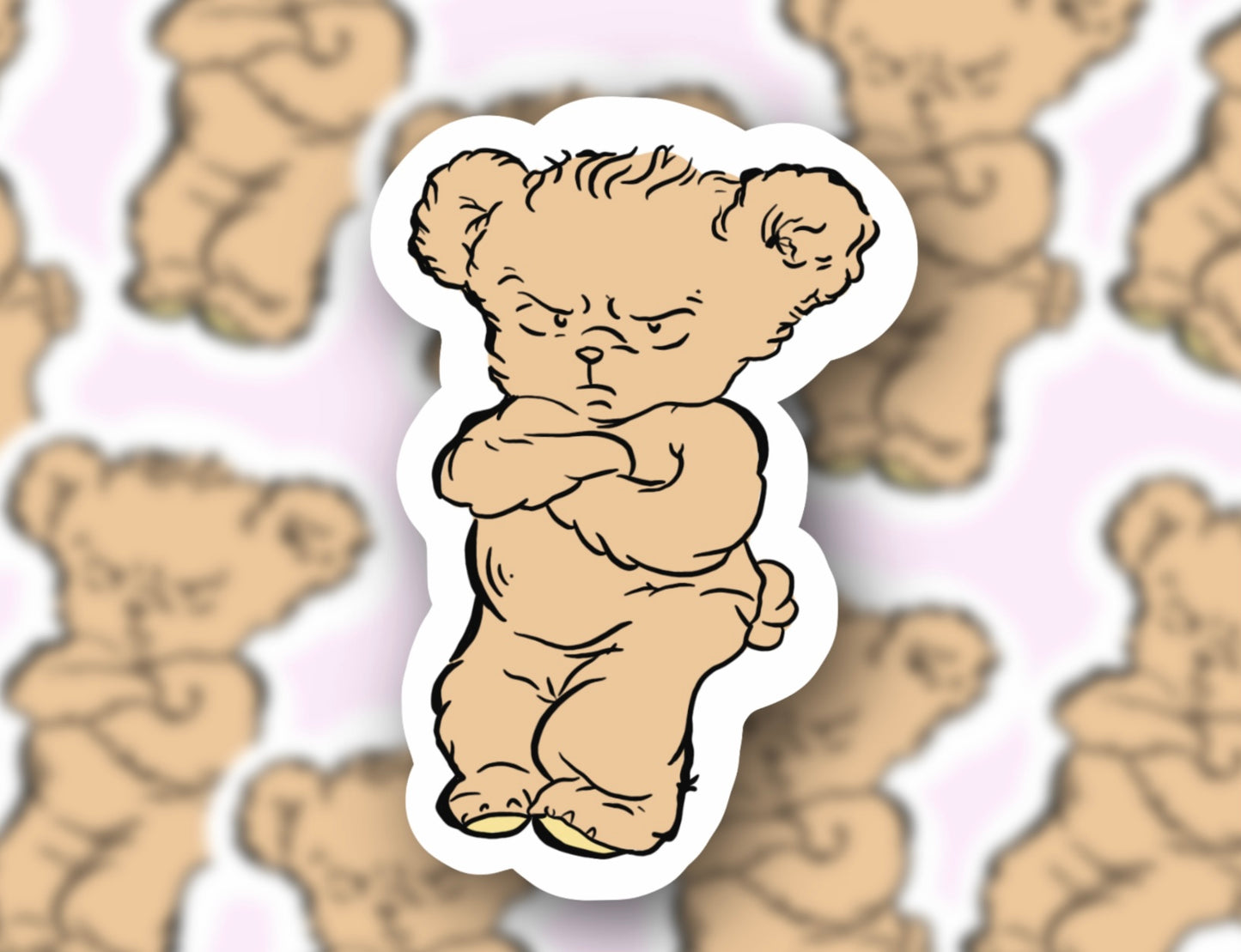 HAHAHA GRUMPY BEAR Glossy Vinyl Sticker