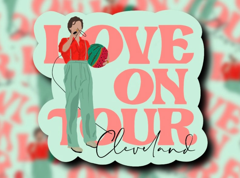 Love on Tour 2021 Outfit Glossy Vinyl Stickers