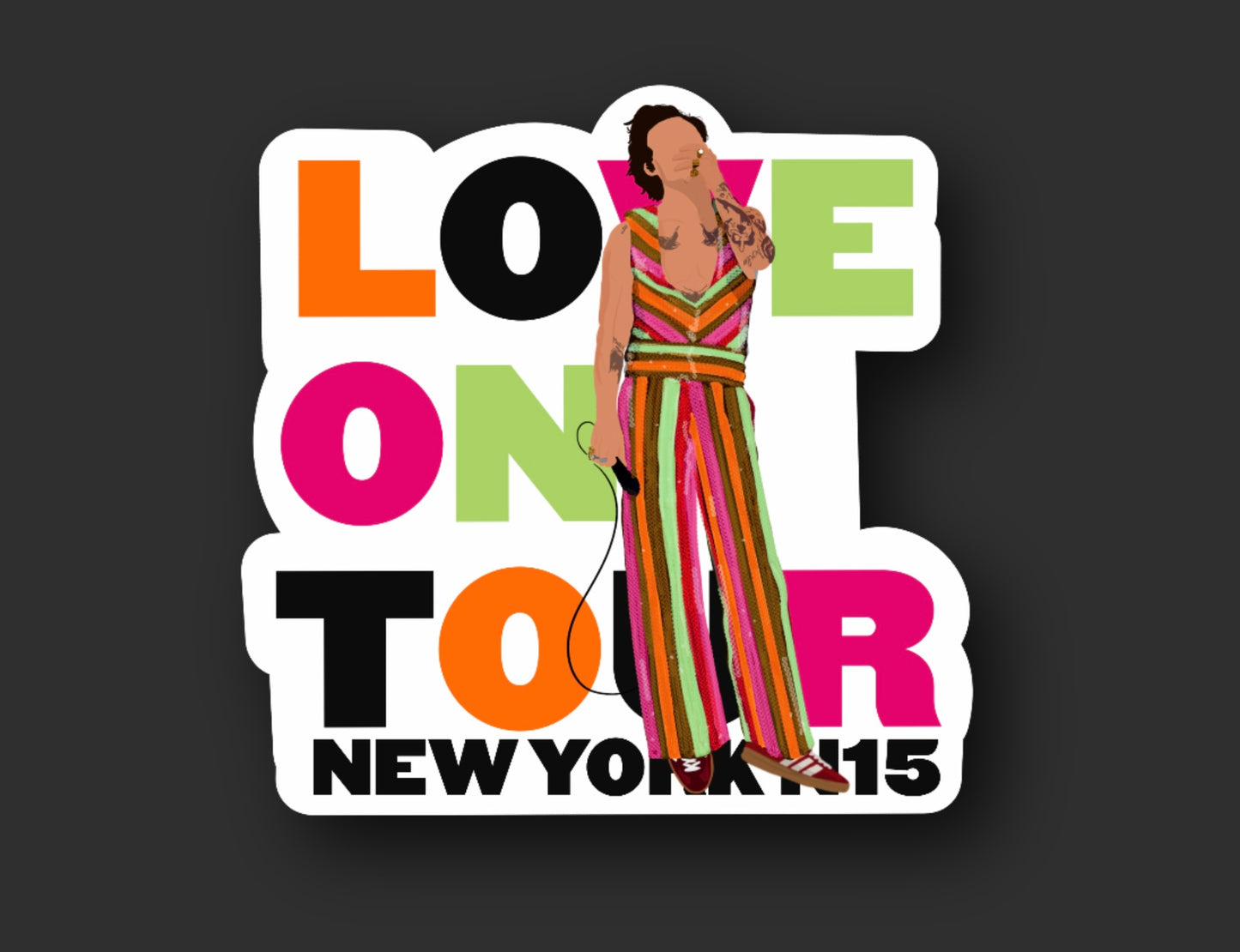 HSLOT22 NEW YORK N15 GLOSSY VINYL STICKER