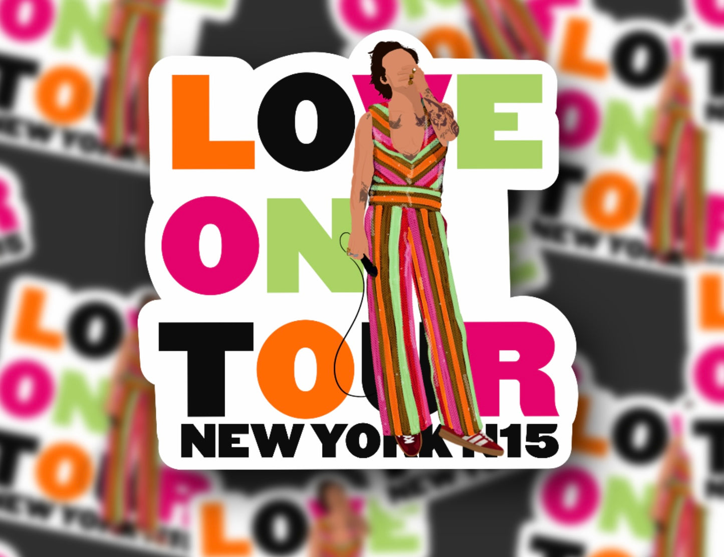 HSLOT22 NEW YORK N15 GLOSSY VINYL STICKER