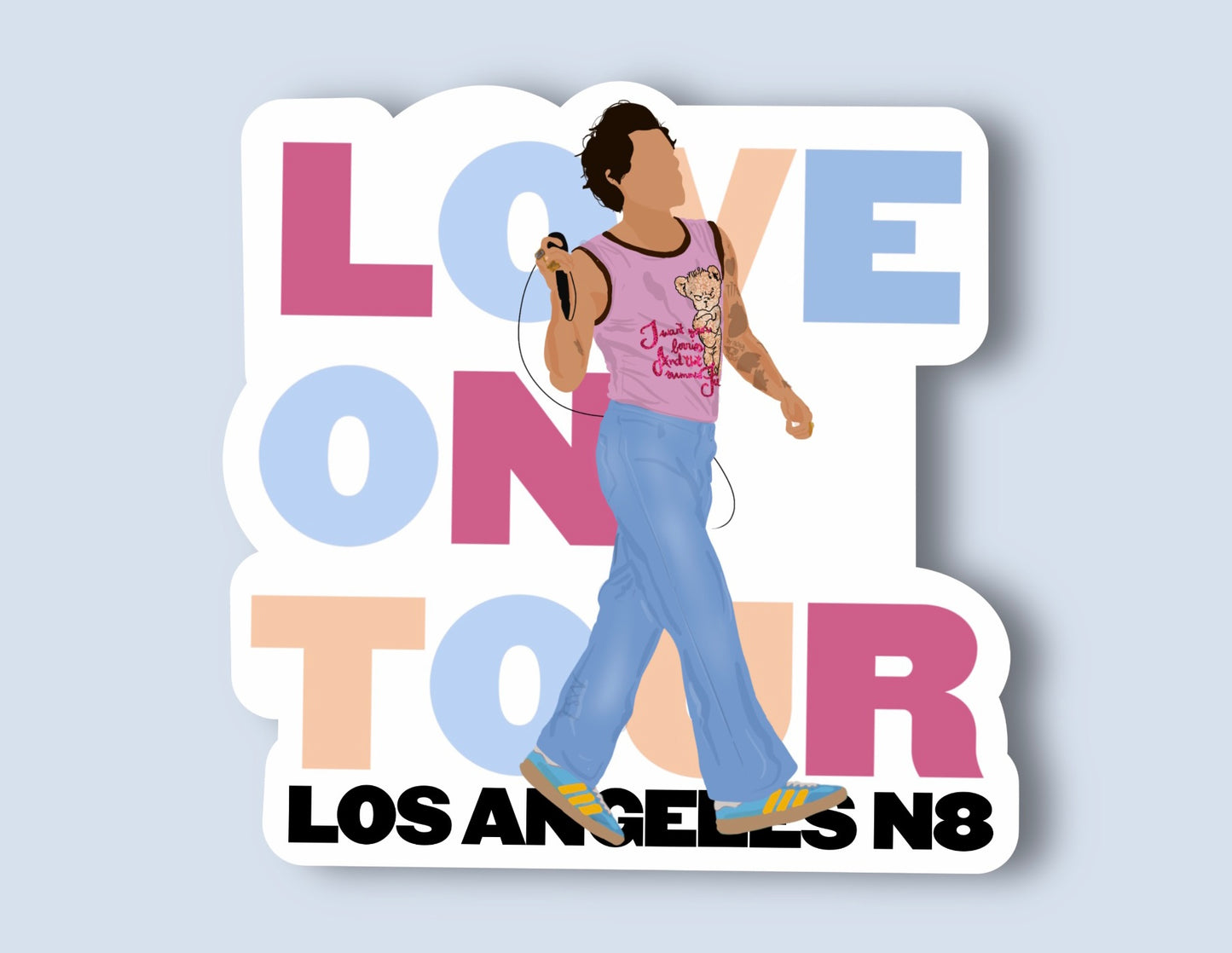 HSLOT22 LOS ANGELES N8 GLOSSY VINYL STICKER
