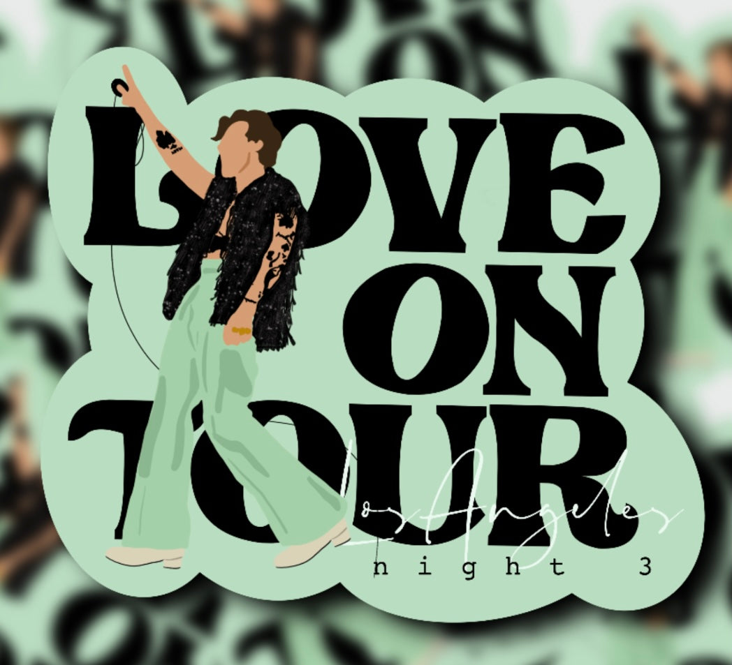 Love on Tour 2021 Outfit Glossy Vinyl Stickers