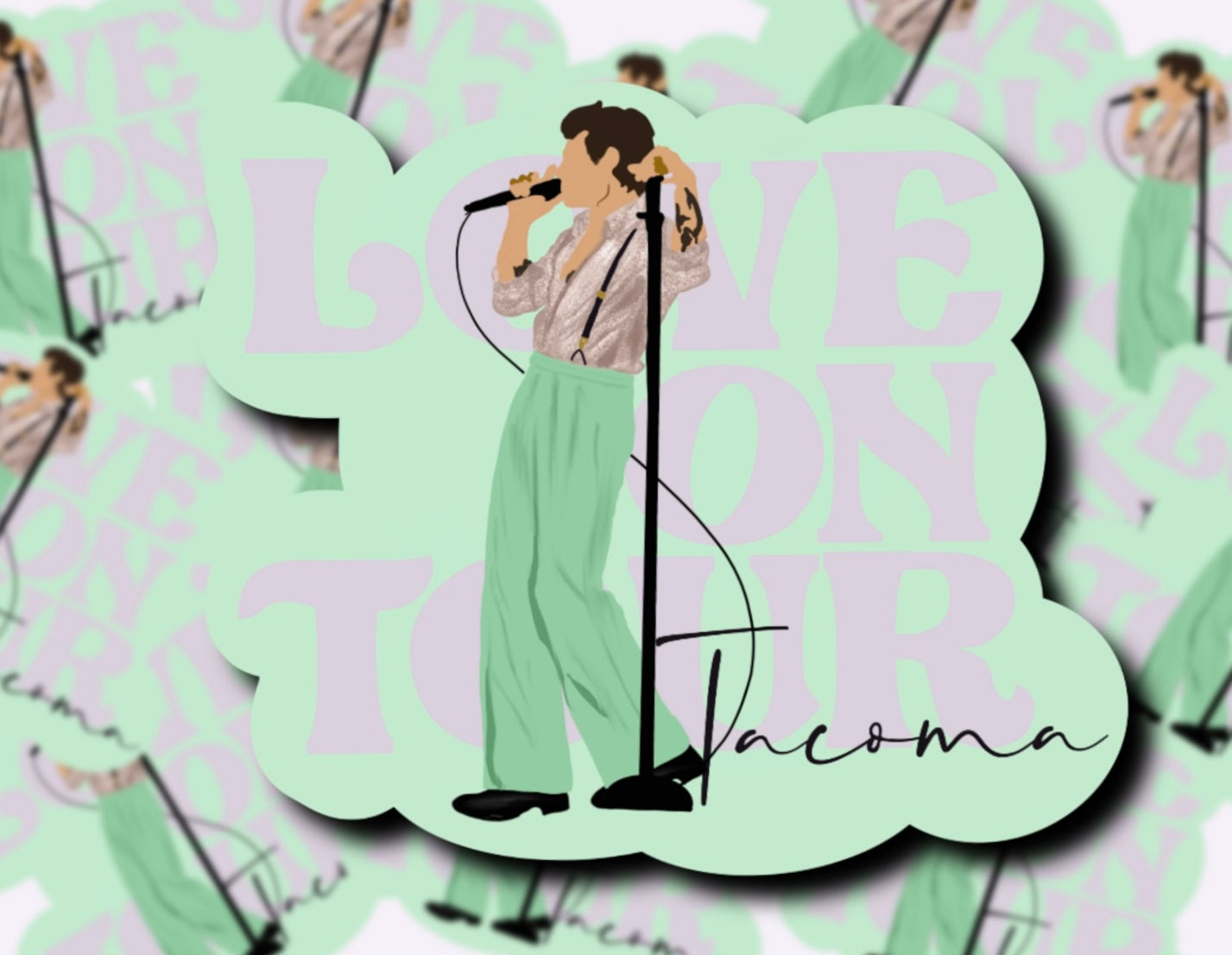 Love on Tour 2021 Outfit Glossy Vinyl Stickers