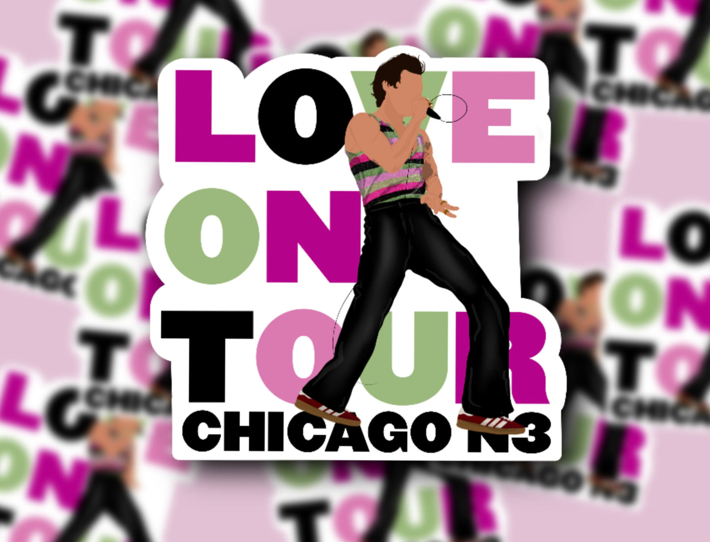 HSLOT22 CHICAGO N3 GLOSSY VINYL STICKER