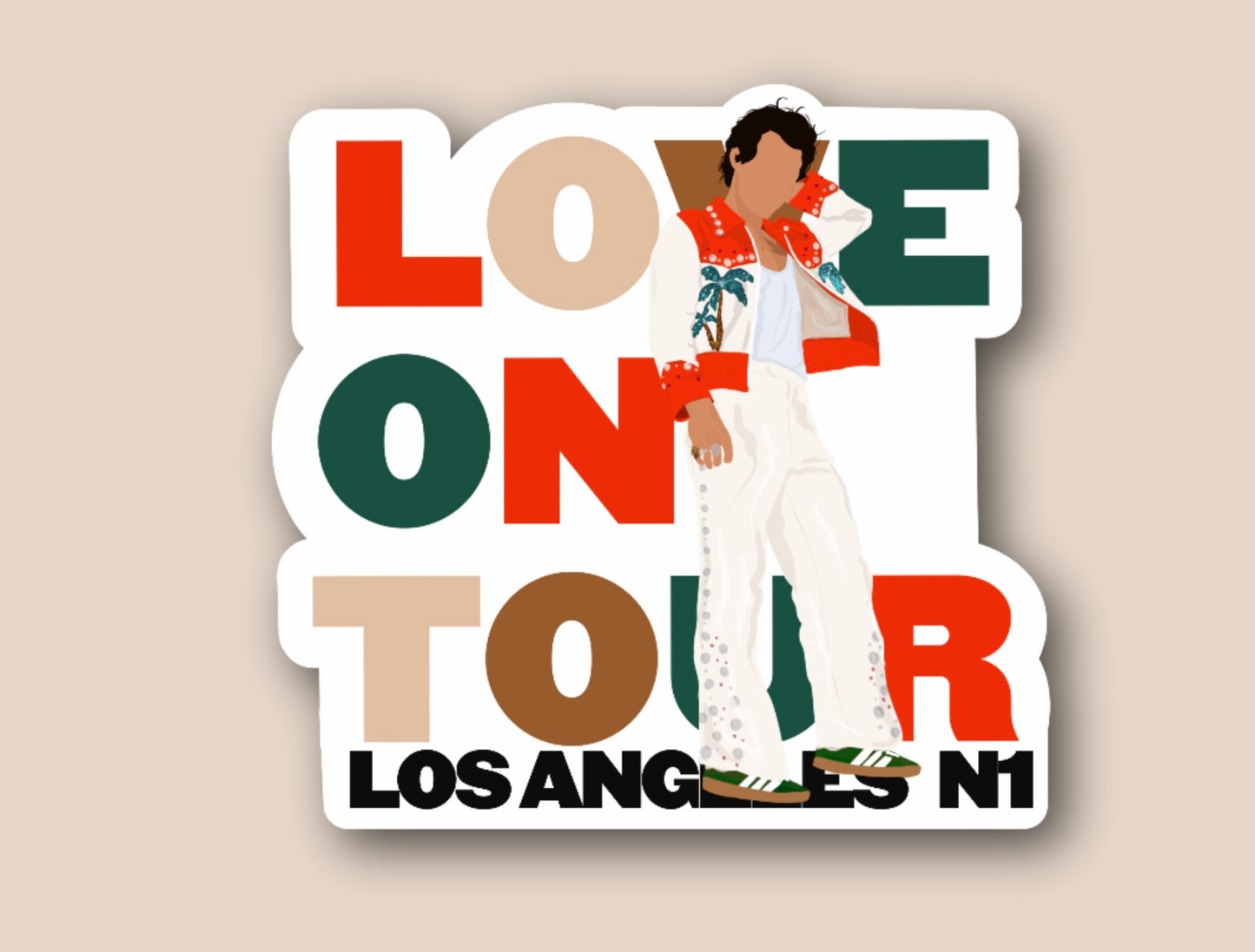 HSLOT22 LOS ANGELES N1 GLOSSY VINYL STICKER