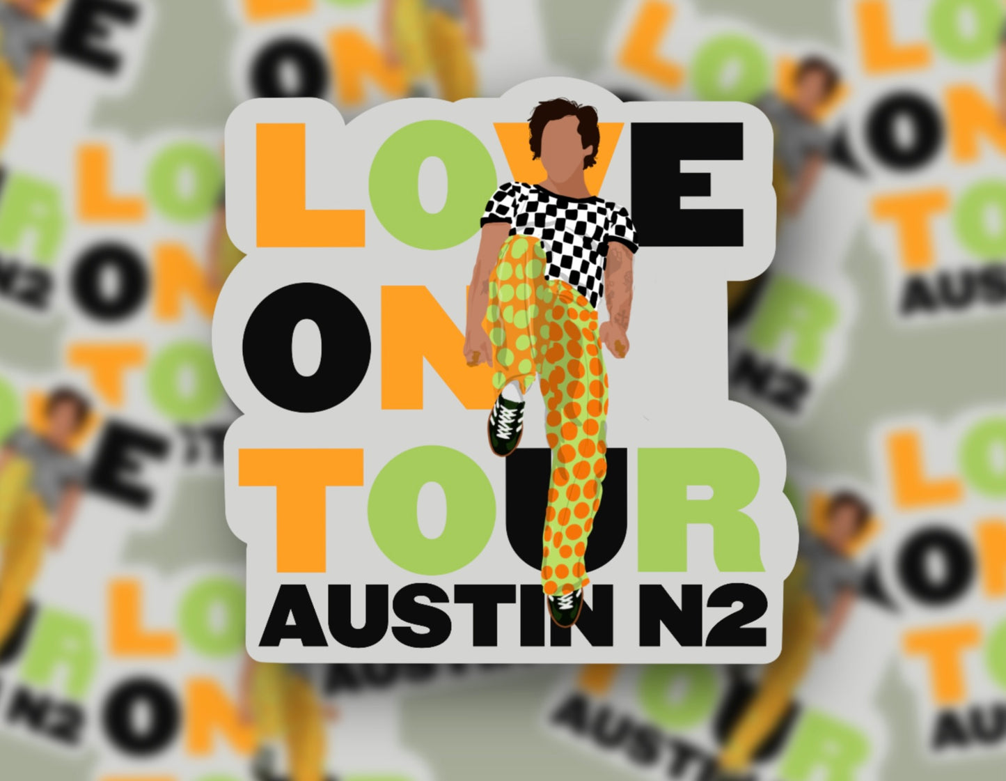 HSLOT22 AUSTIN N2 GLOSSY VINYL STICKER