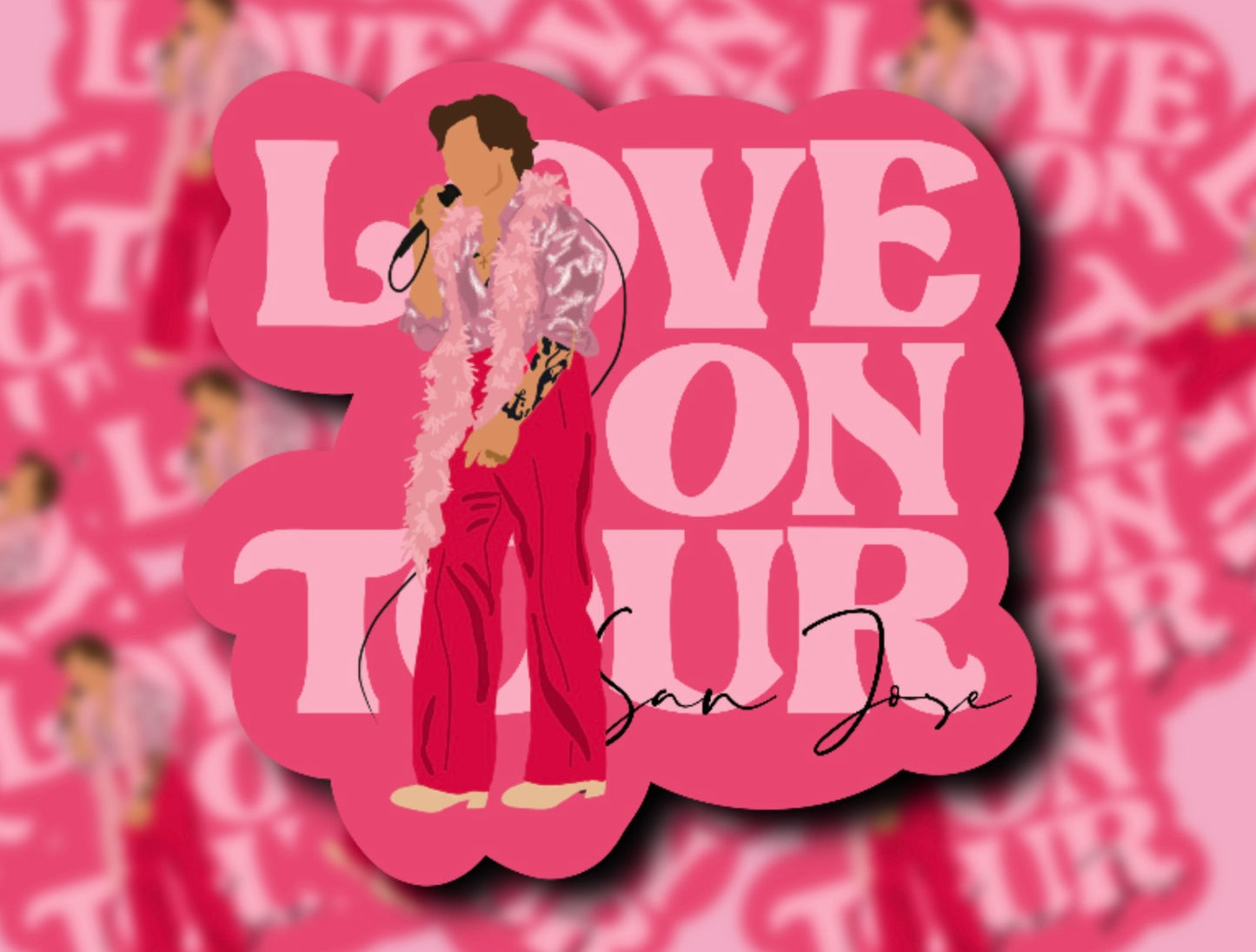 Love on Tour 2021 Outfit Glossy Vinyl Stickers