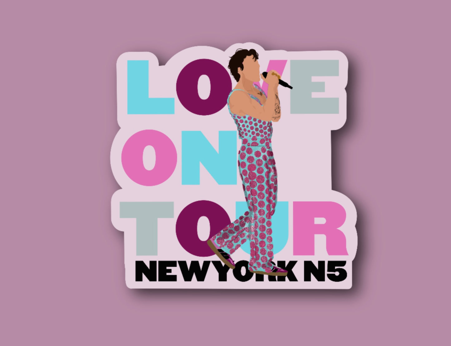 HSLOT22 NEW YORK N5 GLOSSY VINYL STICKER