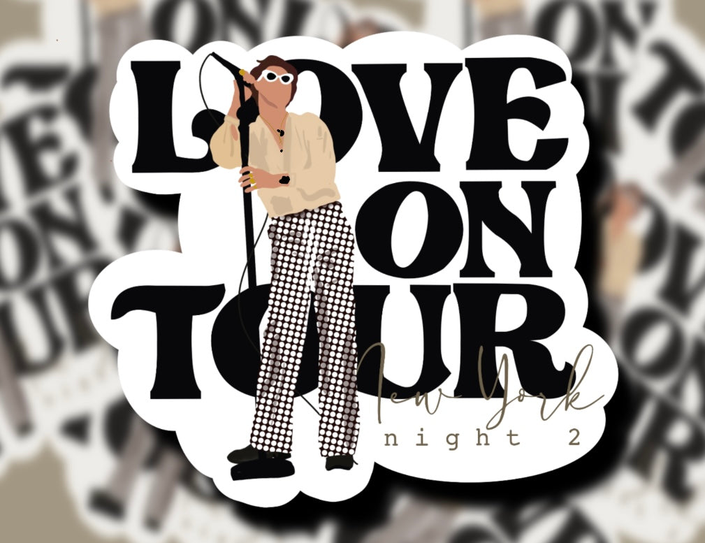 Love on Tour 2021 Outfit Glossy Vinyl Stickers