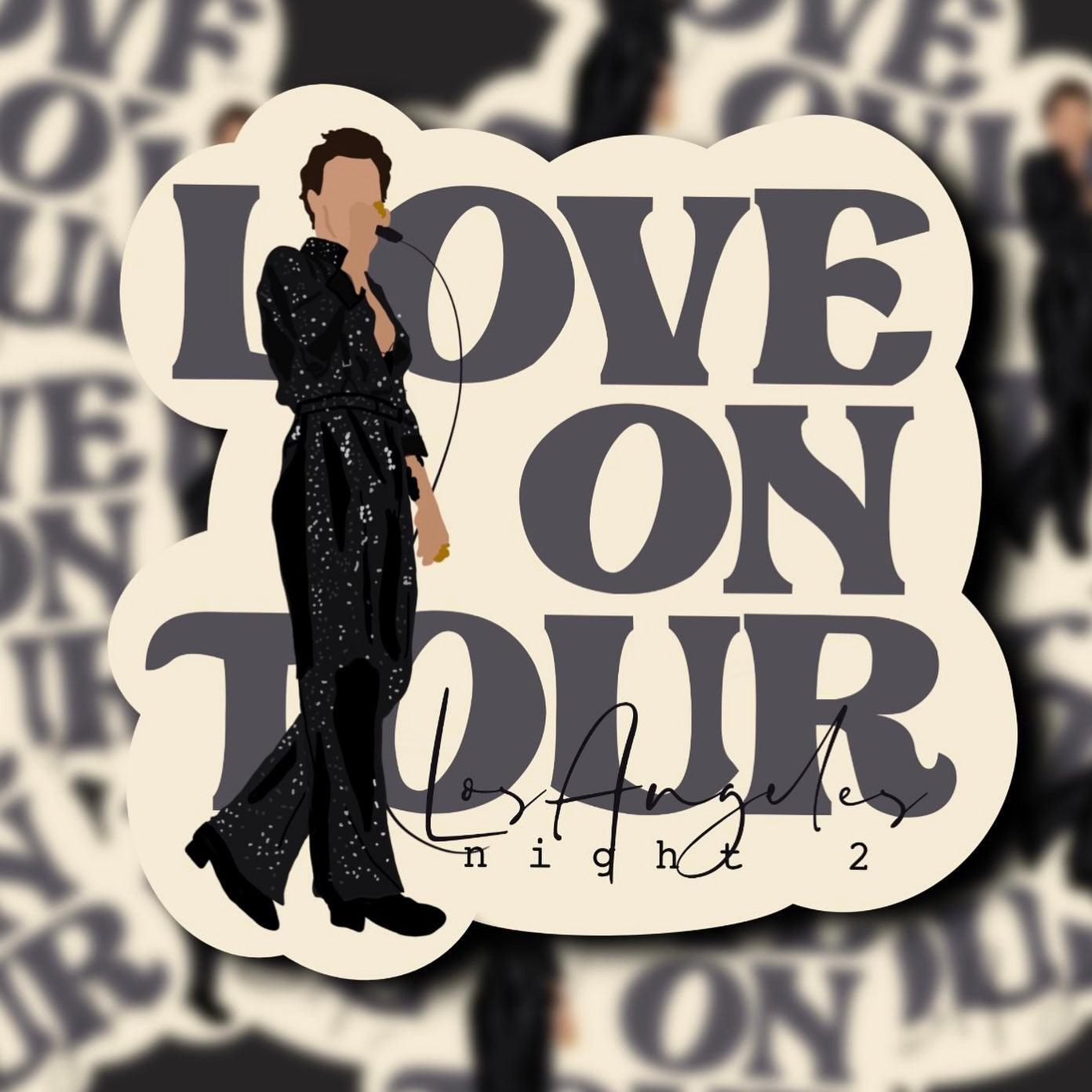 Love on Tour 2021 Outfit Glossy Vinyl Stickers