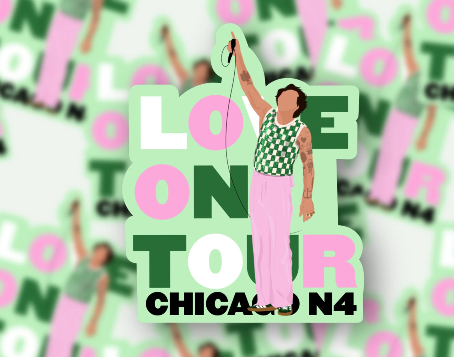 HSLOT22 CHICAGO N4 GLOSSY VINYL STICKER