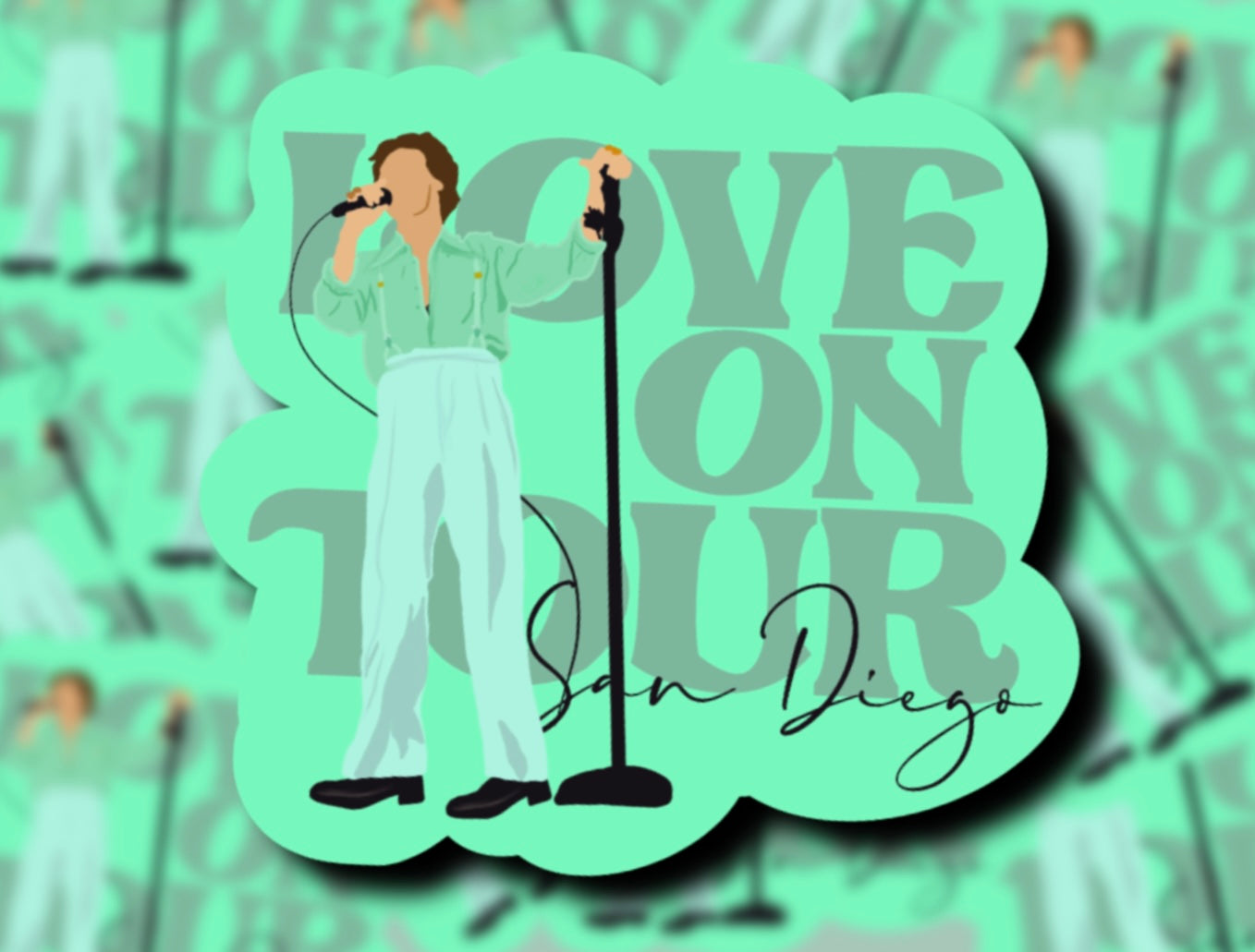 Love on Tour 2021 Outfit Glossy Vinyl Stickers