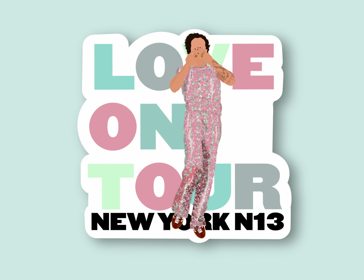 HSLOT22 NEW YORK N13 GLOSSY VINYL STICKER
