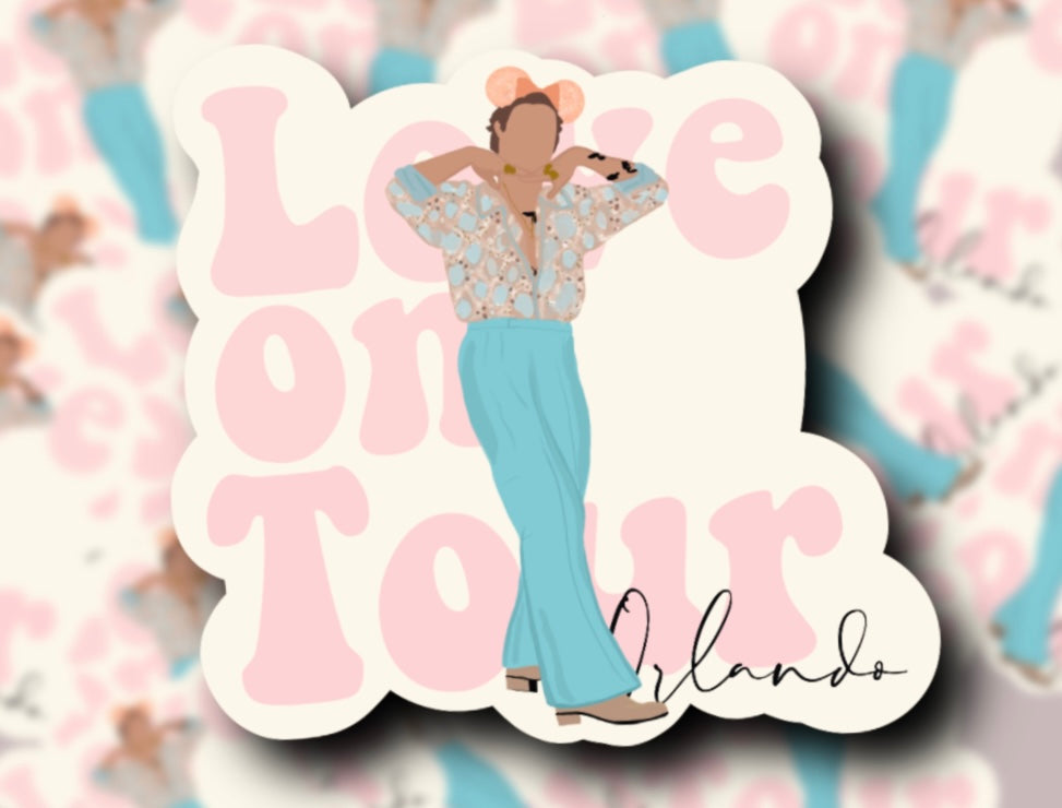 Love on Tour 2021 Outfit Glossy Vinyl Stickers