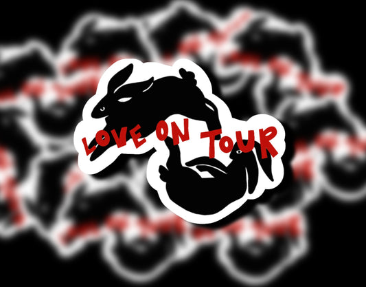 Love on Tour 2021 Rabbit Merch Glossy Vinyl Sticker