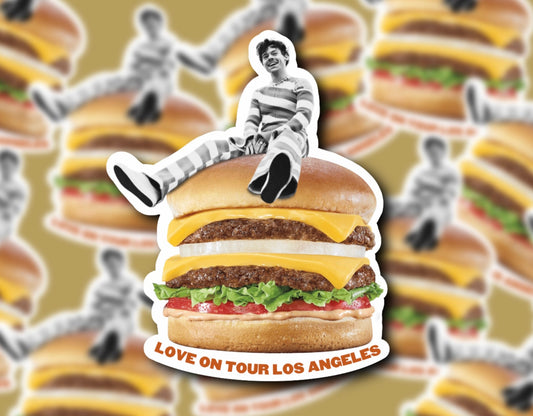 HSLOT23 LA Cheeseburger Glossy Vinyl Sticker