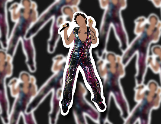 Harry Styles Rainbow Music Festival Glossy Vinyl Sticker